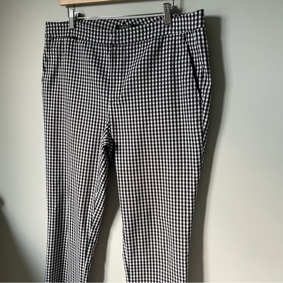Ralph Lauren Black and White Gingham Dress Pants Size 14 - Picture 3 of 5